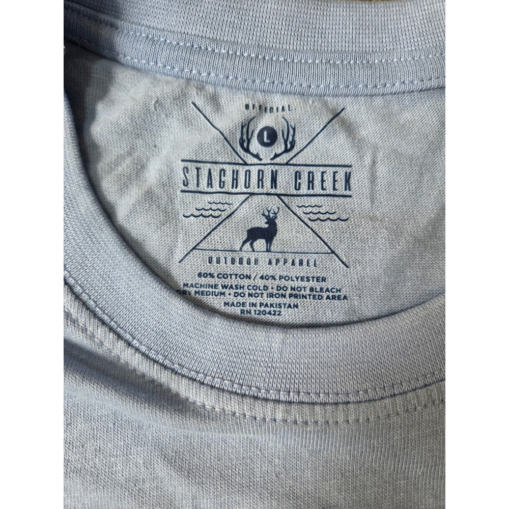Staghorn Creek Mens Classic Camaro Muscle Tee‎ Shirt Blue Large GM Licensed NEW